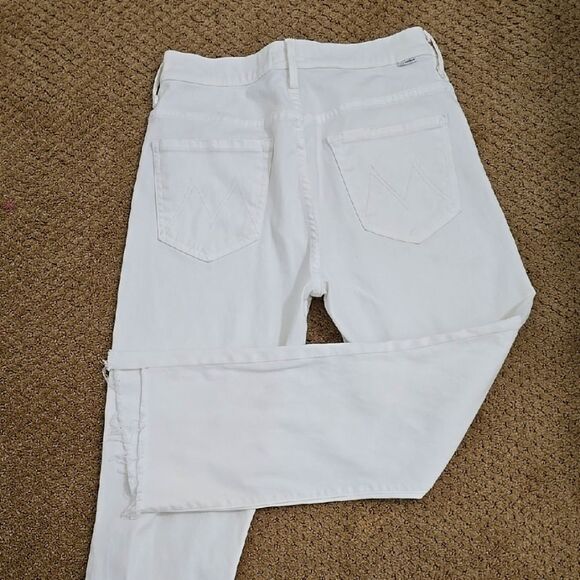 MOTHER The Glass Slipper, White, Cropped Jeans SIZE 29 - Picture 1 of 12